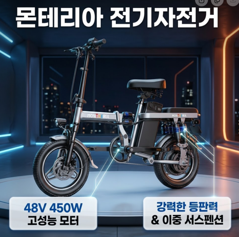 몬테리아 M1 접이식 전기자전거 48V 450W 출퇴근용 성인 전동바이크