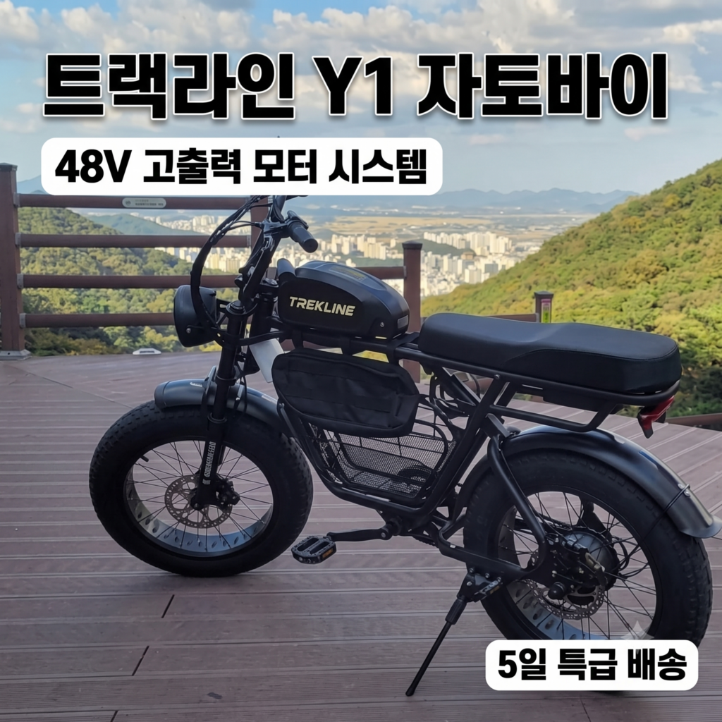 트랙라인 Y1 자토바이 펫바이크 MTB 전기자전거 출퇴근 배달용 48V 제품 이미지